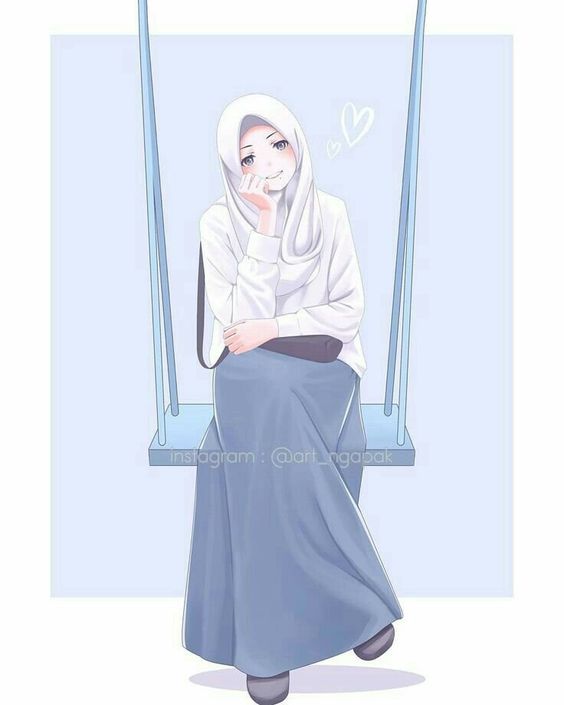 Kartun muslimah cantik