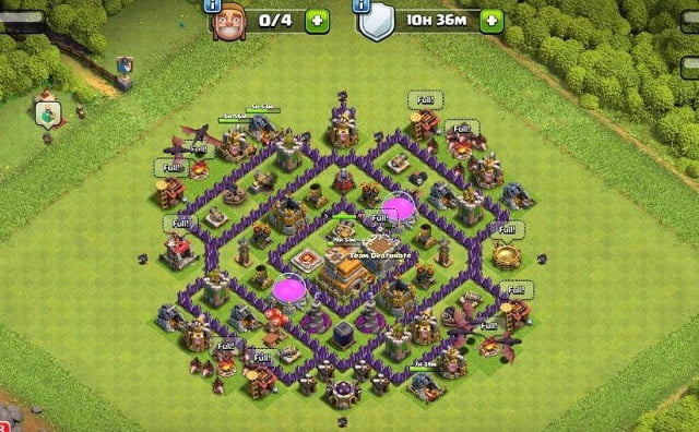 base coc th 7 defense terbaik