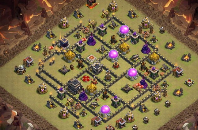 Best town hall 9 war base anti dragon