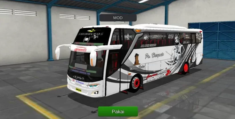 Mod Bus PO Haryanto Putih Strobo