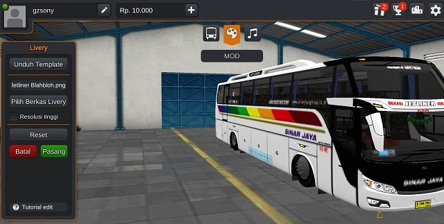Mod Bussid Bus Sinar Jaya Jetliner